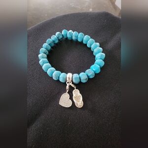Thomas Sabo Turquoise and Silver Charm Bracelet